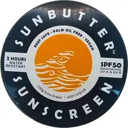 healthylife SunButter Water Resistant Reef Safe Sunscreen SPF50 offer