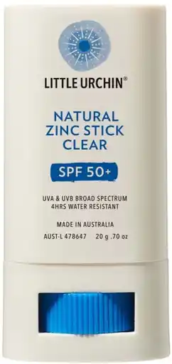 healthylife Little Urchin Natural Zinc Stick Clear SPF50+ offer