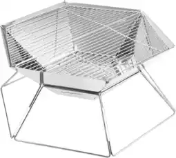 BCF Wanderer Stainless Steel Folding Fire Pit with Grill offer