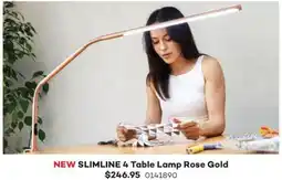 Slimline 4 table lamp rose gold