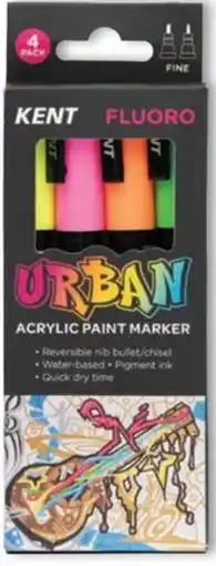 Eckersley's Art & Craft Urban Acrylic Paint Marker Packs, Fine Nib offer