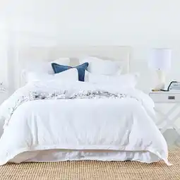 Pillow Talk Waffle White Quilt Cover Set by M.U.S.E offer