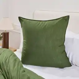 Pillow Talk Washed Linen Look European Pillowcase by Essentials offer