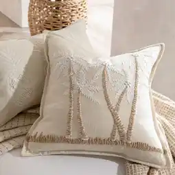 Pillow Talk Barbados Feather Square Cushion by M.U.S.E offer