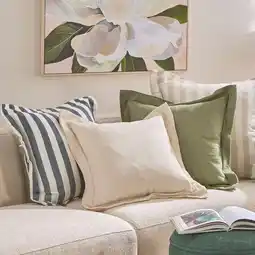 Pillow Talk Frankie Feather Plain Square Cushion by M.U.S.E offer