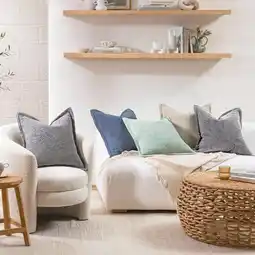 Pillow Talk Tallow Square Cushion by Habitat offer