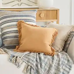 Pillow Talk Dawson Fringe Square Cushion by Habitat offer