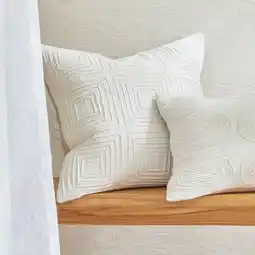 Pillow Talk Portia Embroidered Square Cushion by M.U.S.E offer