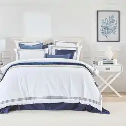 Pillow Talk Hotel Luxury Navy Quilt Cover Set by Hilton offer