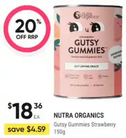 healthylife Nutra Organics Gutsy Gummies Strawberry offer