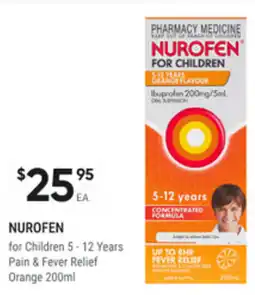 healthylife Nurofen for Children 5 12 Years Pain & Fever Relief Orange offer