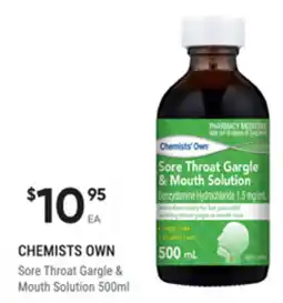 healthylife Chemists own Sore Throat Gargle & Mouth Solution offer