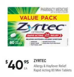 healthylife Zyrtec Allergy & Hayfever Relief Rapid Acting offer