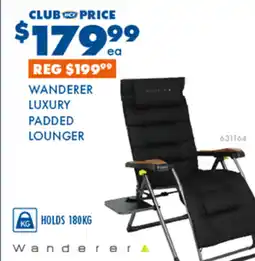 BCF Wanderer luxury padded lounger offer