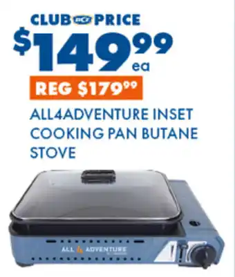 BCF All4adventure inset cooking pan butane stove offer