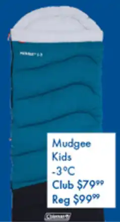 BCF Coleman Sleeping Bags Mudgee Kids offer