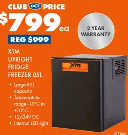 BCF Xtm upright fridge freezer offer