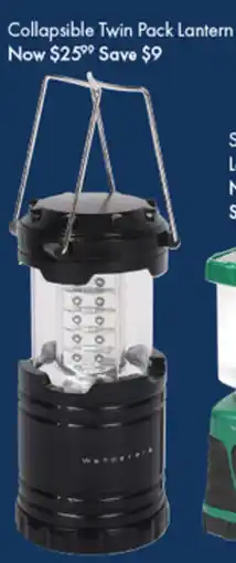BCF Collapsible Twin Pack Lantern offer