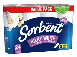 IGA Sorbent Silky White Toilet Tissue 24 Rolls Value Pack offer