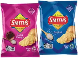 IGA Smith’s Crinkle Cut Chips 45g Selected Varieties offer