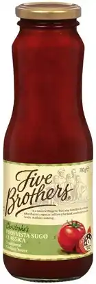IGA Five Brothers Provvista Sugo Classica Cooking Sauce 700g offer