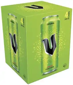 IGA V Energy Drink 4x500mL Selected Varieties offer