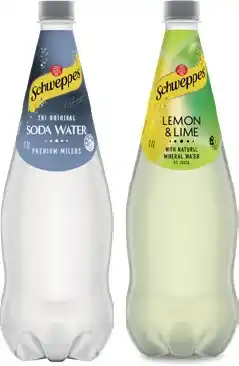IGA Schweppes Mixers, Natural Mineral Water or Soft Drink 1.1 Litre Selected Varieties offer