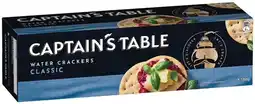 IGA Captain’s Table Water Crackers 125g Selected Varieties offer