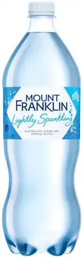 IGA Mount Franklin Lightly Sparkling Water 1.25 Litre Selected Varieties offer