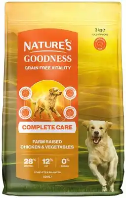 IGA NEW Natures Goodness Complete Care Grain Free Dry Dog Food 3kg Selected Varieties offer