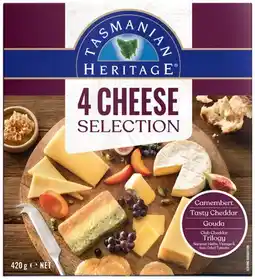 IGA Tasmanian Heritage 4 Cheese Selection 420g offer