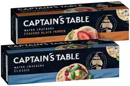 IGA Captain’s Table Water Crackers 125g Selected Varieties offer