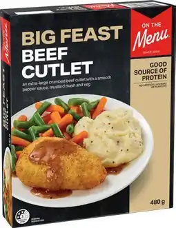 IGA On The Menu Big Feast Frozen Meal 480‑500g Selected Varieties offer