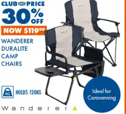 BCF Wanderer duralite camp chairs offer