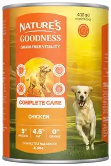 IGA NEW Nature’s Goodness Complete Care Grain Free Wet Dog Food 400g Selected Varieties offer