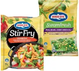 IGA Birds Eye SteamFresh Vegetables 450g or Stir Fry 500g Selected Varieties offer