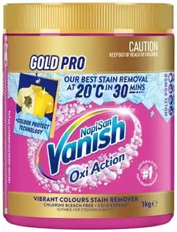 IGA Vanish NapiSan Gold Pro Oxi Action Stain Remover 1kg Selected Varieties offer