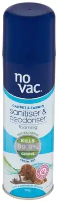 IGA No Vac Carpet & Fabric Foaming Sanitiser & Deodoriser 290g Selected Varieties offer