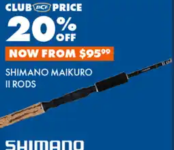 BCF Shimano maikuro ii rods offer