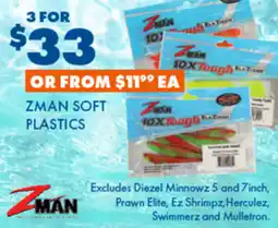 BCF Zman soft plastics offer
