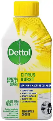 IGA Dettol Washing Machine Cleaner 250mL Selected Varieties Selected Varieties offer
