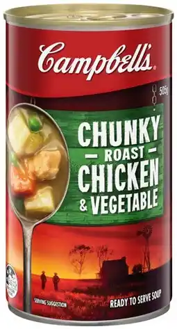 IGA Campbell’s Chunky Canned Soup 505g Selected Varieties offer