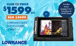 BCF Lowrance Elite FS9" Sounder Combo offer