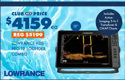 BCF Lowrance HDS Pro 12 Sounder Combo offer