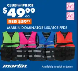 BCF Marlin Dominator l50/50s PFDS offer