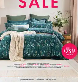 Pillow Talk SKB Hayley Floral quilt cover set by Habitat Cotton offer