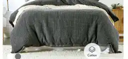 Pillow Talk QB Waffle Charcoal Quilt Cover Set by M.U.S.E offer