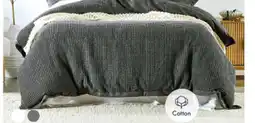 Pillow Talk KB Waffle Charcoal Quilt Cover Set by M.U.S.E offer