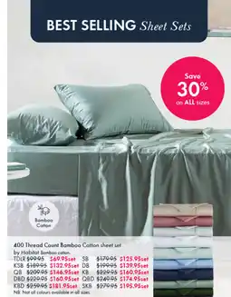 Pillow Talk KBD 400 Thread Count Bamboo Cotton Sheet Set by Habitat offer