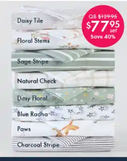 Pillow Talk QB Printed Flannelette Sheet Set by Habitat offer